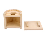 Maxbell Natural Wooden Hamster House Dome Toy Detachable for Hamster Mouse Gerbil