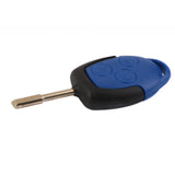 Maxbell Blue 3-Button Remote Flip Key Blank Shell case cover for Ford + Uncut Blade