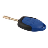 Maxbell Blue 3-Button Remote Flip Key Blank Shell case cover for Ford + Uncut Blade