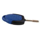 Maxbell Blue 3-Button Remote Flip Key Blank Shell case cover for Ford + Uncut Blade