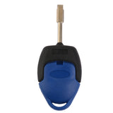 Maxbell Blue 3-Button Remote Flip Key Blank Shell case cover for Ford + Uncut Blade