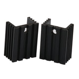 Maxbell 10Pcs Black 20x15x10mm Aluminum Heat Sink Cooling Fin for TO-220 Triode IC