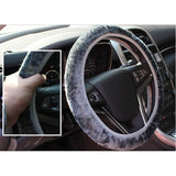 Maxbell Soft Short Plush Winter Car Steering Wheel Cover Vehicle Grips Skin Grey