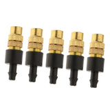 Maxbell 5pcs Adjustable Brass Sprayer Heads Nozzle for Misting Watering Irrigation