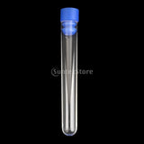 Maxbell 20pcs Non-Graduated Plastic Test Tubes Laboratory Test Tool with Screw Caps
