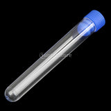 Maxbell 20pcs Non-Graduated Plastic Test Tubes Laboratory Test Tool with Screw Caps