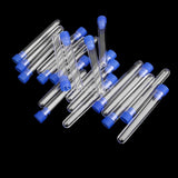 Maxbell 20pcs Non-Graduated Plastic Test Tubes Laboratory Test Tool with Screw Caps