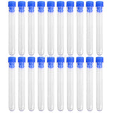 Maxbell 20pcs Non-Graduated Plastic Test Tubes Laboratory Test Tool with Screw Caps