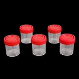 Maxbell 5x 40ml Plastic Graduated Measuring Specimen Cup Sterile Container with Lid