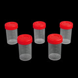 Maxbell 5x 60ml Plastic Graduated Measuring Specimen Cup Sterile Container with Lid