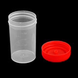 Maxbell 5x 60ml Plastic Graduated Measuring Specimen Cup Sterile Container with Lid