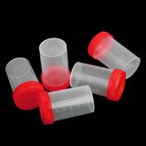 Maxbell 5x 60ml Plastic Graduated Measuring Specimen Cup Sterile Container with Lid