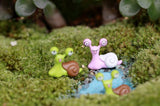 Maxbell 10pcs Miniature Dollhouse Bonsai Fairy Garden Landscape Couples Snails Decor