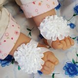 Maxbell 3Pcs Baby Infant Headband Foot Flower Elastic Hair Band Accessories White