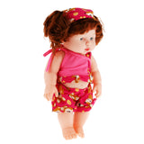 Maxbell Realistic Silicone Baby Doll Vinyl Lifelike Baby Girl in Fuchsia