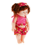 Maxbell Realistic Silicone Baby Doll Vinyl Lifelike Baby Girl in Fuchsia