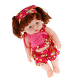 Maxbell Realistic Silicone Baby Doll Vinyl Lifelike Baby Girl in Fuchsia