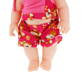 Maxbell Realistic Silicone Baby Doll Vinyl Lifelike Baby Girl in Fuchsia