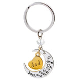 Maxbell Charm I Love You To The Moon And Back Keyring Keychain Gift -Dad