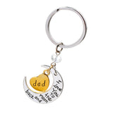 Maxbell Charm I Love You To The Moon And Back Keyring Keychain Gift -Dad
