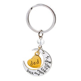 Maxbell Charm I Love You To The Moon And Back Keyring Keychain Gift -Dad