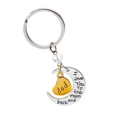 Maxbell Charm I Love You To The Moon And Back Keyring Keychain Gift -Dad