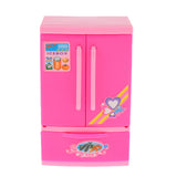 Maxbell Kids Play House Mini Refrigerator Children Pretend Toy Educational Gift Pink