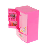 Maxbell Kids Play House Mini Refrigerator Children Pretend Toy Educational Gift Pink