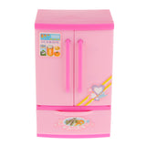 Maxbell Kids Play House Mini Refrigerator Children Pretend Toy Educational Gift Pink