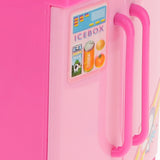 Maxbell Kids Play House Mini Refrigerator Children Pretend Toy Educational Gift Pink