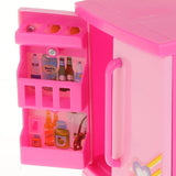 Maxbell Kids Play House Mini Refrigerator Children Pretend Toy Educational Gift Pink