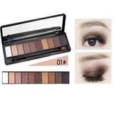 Maxbell 10 Colors Shimmer Eyeshadow Makeup Cosmetic Eye Shadow Shades Palette Kit 1#