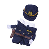 Maxbell Cute Pet Fancy Jumpsuit Police Cosplay Costume Party Clothes with Hat M