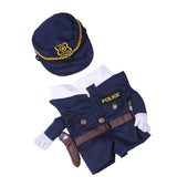 Maxbell Cute Pet Fancy Jumpsuit Police Cosplay Costume Party Clothes with Hat M