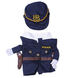 Maxbell Cute Pet Fancy Jumpsuit Police Cosplay Costume Party Clothes with Hat M