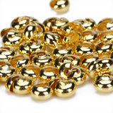 Maxbell 100pcs Gold Tone Crimp Covers Beads Jewelry Findings