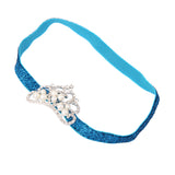 Maxbell Infant Baby Rhinestone Pearl Crown Hair Bands Photography Headband - Blue