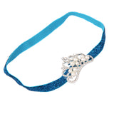 Maxbell Infant Baby Rhinestone Pearl Crown Hair Bands Photography Headband - Blue