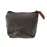 Maxbell Unisex Canvas Zip Coin Purse Mini Money Wallet Pouch Purse Grey