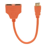 Maxbell 1080P HD HDMI Port Male to 2 Female 1 In 2 Out Splitter Cable Adapter Orange