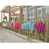 Maxbell 2Pcs Bunch Silk Hanging Plants Artificial Lilac Flower Garland Decor Pink