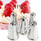 Maxbell 2x Rose Flower Stainless Steel Icing Piping Nozzle Tip Cake Decor DIY Tool