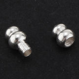 Maxbell 1pcs 925 Sterling Silver Screw Clasp Beads Connector for Jewelry Making S 4