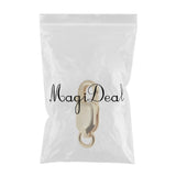 Maxbell 925 Sterling Metal Lobster Clasp Split Ring Jewelry Keychain DIY Gold