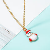 Maxbell Christmas Themed Necklaces Earrings Jewelry Set Kids Gift Snowman 2