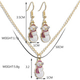 Maxbell Christmas Themed Necklaces Earrings Jewelry Set Kids Gift Snowman 2