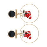 Maxbell Loop Ring Dangle Christmas Themed Earrings Festival Jewelry Charms Boots