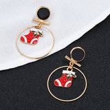 Maxbell Loop Ring Dangle Christmas Themed Earrings Festival Jewelry Charms Boots