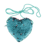 Maxbell Sequin Heart Shape Small Coin Purse Wallet Children Coin Bag Toys Gifts C