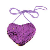 Maxbell Sequin Heart Shape Small Coin Purse Wallet Children Coin Bag Toys Gifts E